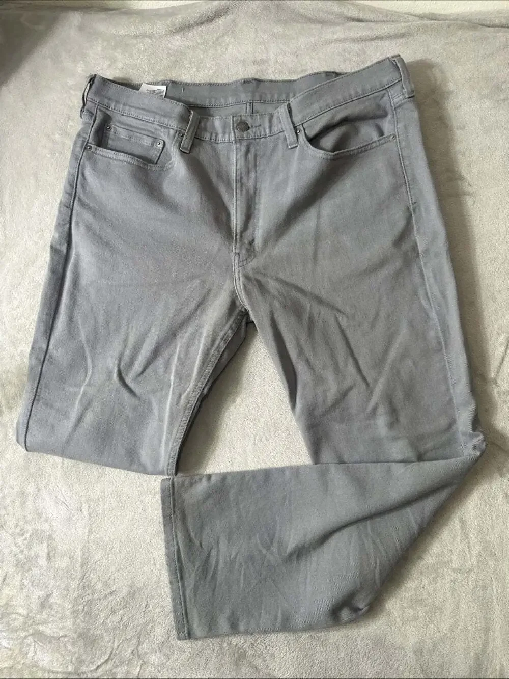 Levi’s 514 Jeans Men 38x30 Gray Straight Leg Denim Classic Fit